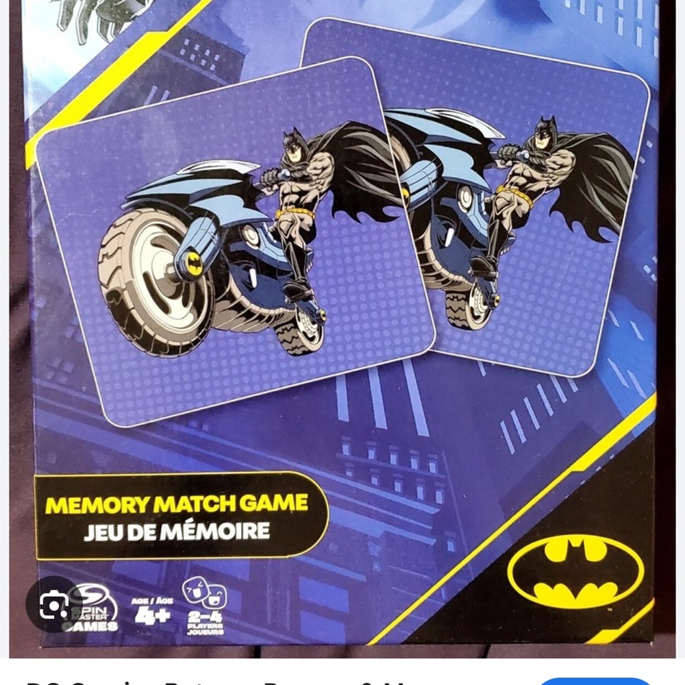 Batman Memory Match Card Game - Blue and Black